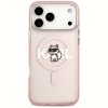 Etui Karl Lagerfeld IML Choupette Sketch Logo MagSafe do iPhone 17 Pro Max różowy